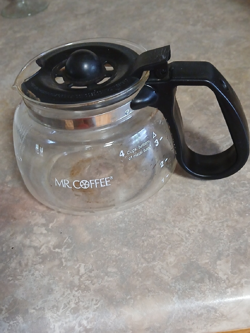 Mr. Coffee 4 Cup Replacement Glass Carafe - Black